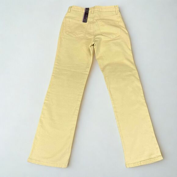 Gloria Vanderbilt Jeans Womens 4P Amanda Stretch Denim Tapered Yellow NWT Pastel - Picture 2 of 10